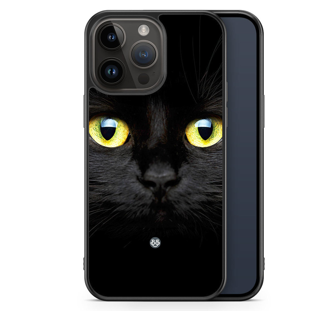 iPhone 14 Pro Max Case - Black Cat Closeup