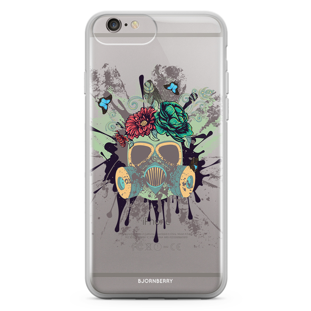 iPhone 6 Plus/6s Plus Fashion Skal - Gas Mask Flowers