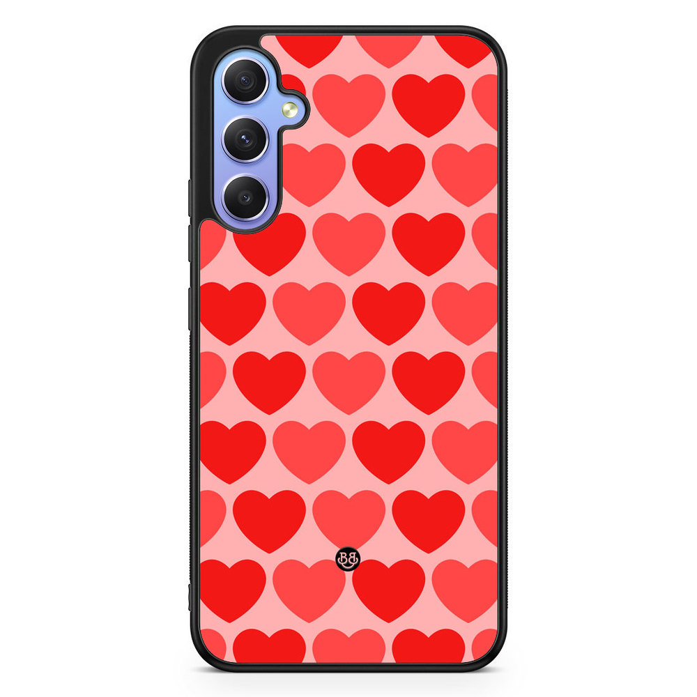Samsung Galaxy A34 5G Case - Red Hearts