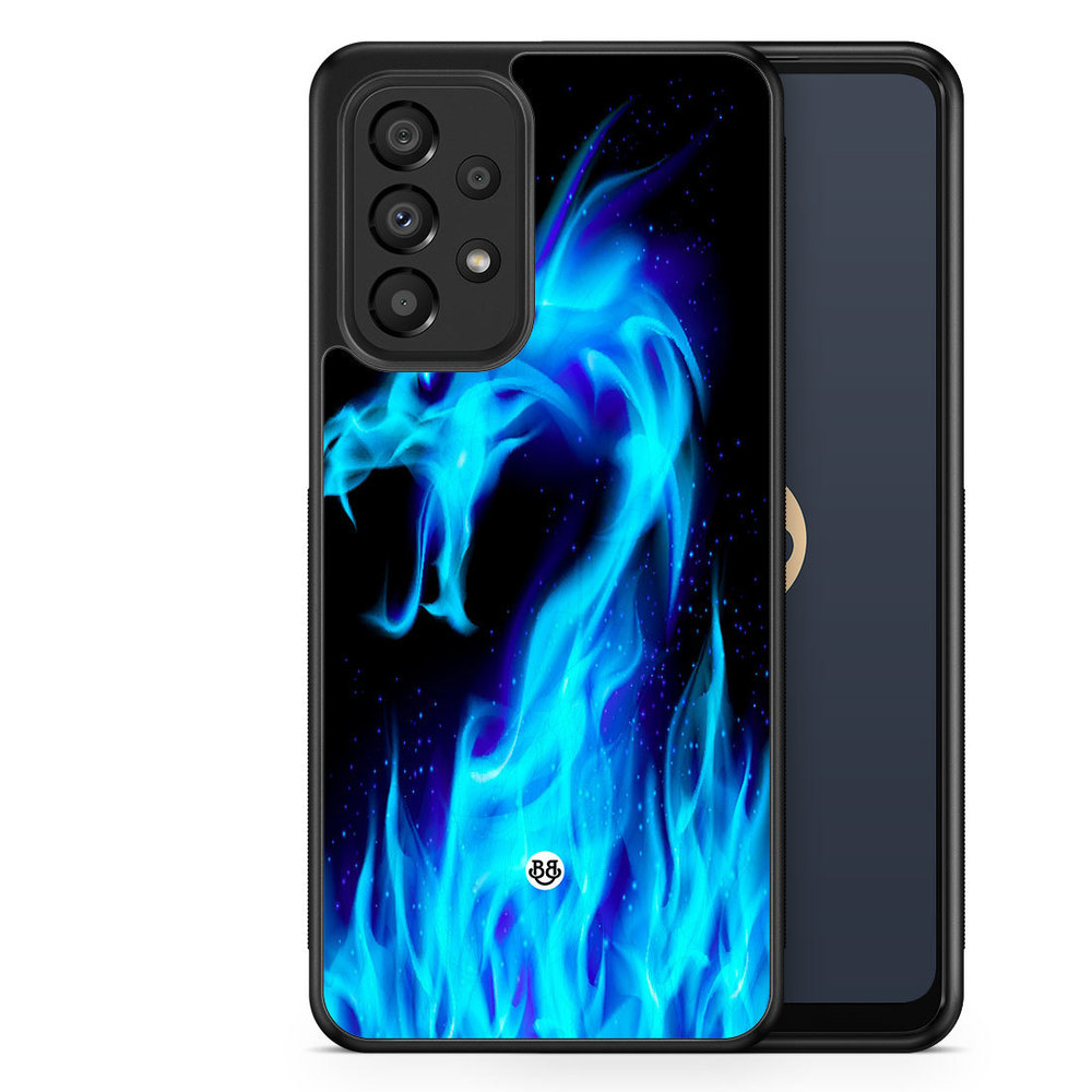 Samsung Galaxy A33 5G Case - Blue Flames Dragon
