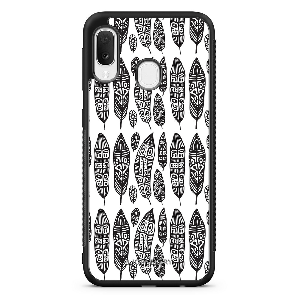 Samsung Galaxy A20e Case - Vintage Feathers