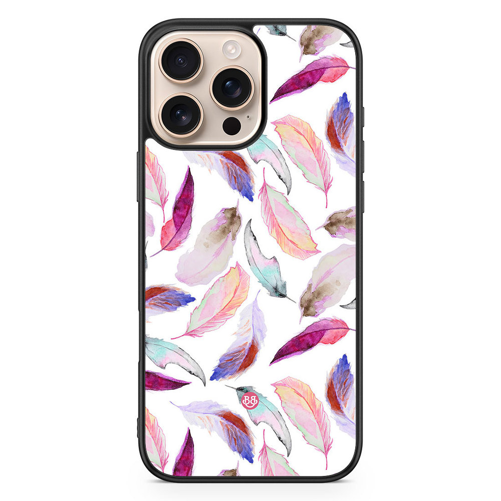 iPhone 16 Pro Max Case - Watercolor Feathers
