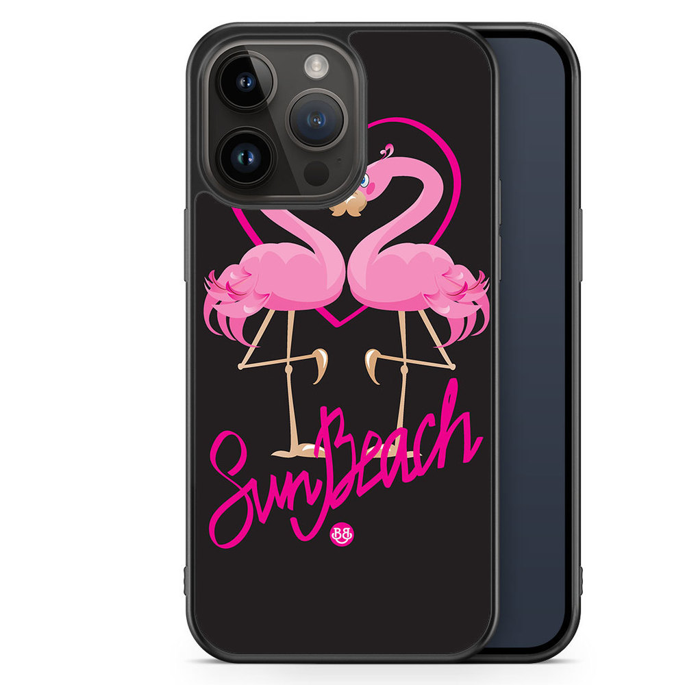 iPhone 14 Pro Max Case - Sun Beach Flamingo