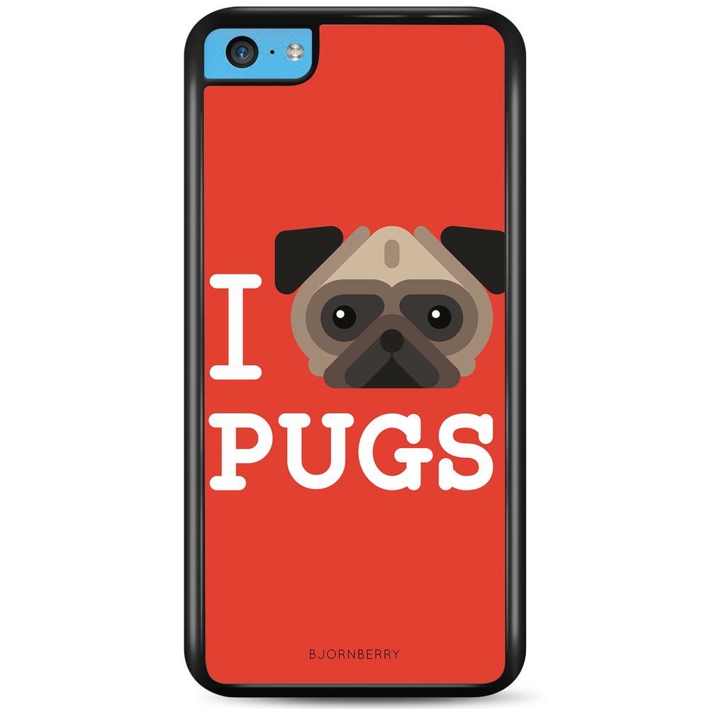 iPhone 5C Case - I Love Pugs