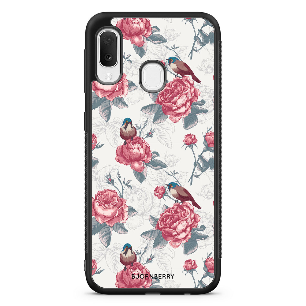 Samsung Galaxy A20e Case - Roses and Birds