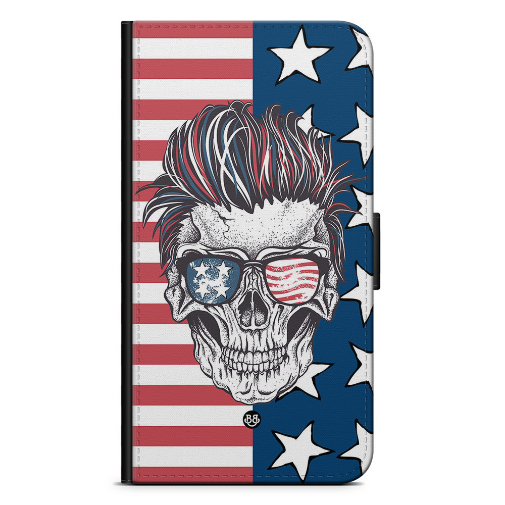 Xiaomi 12 Pro Wallet Case - USA Skull