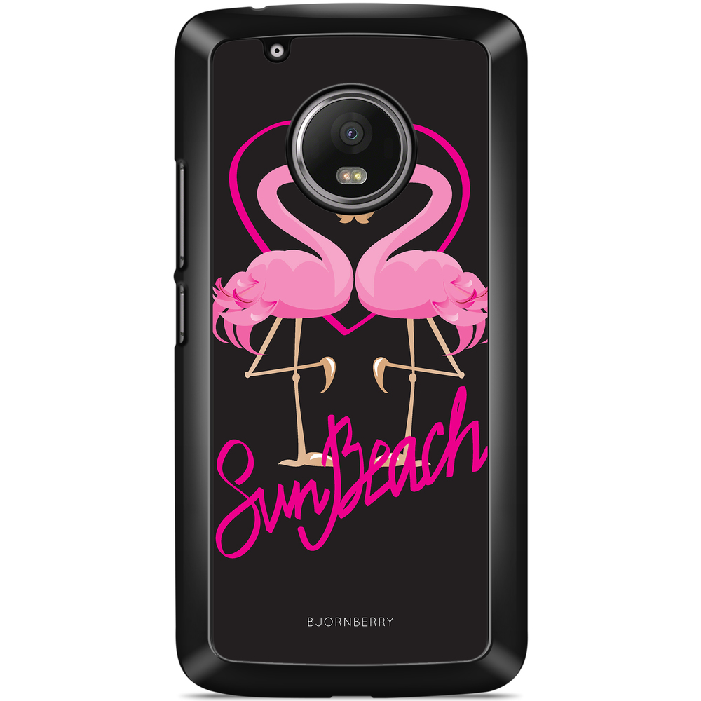 Moto G5 Plus Case - Sun Beach Flamingo