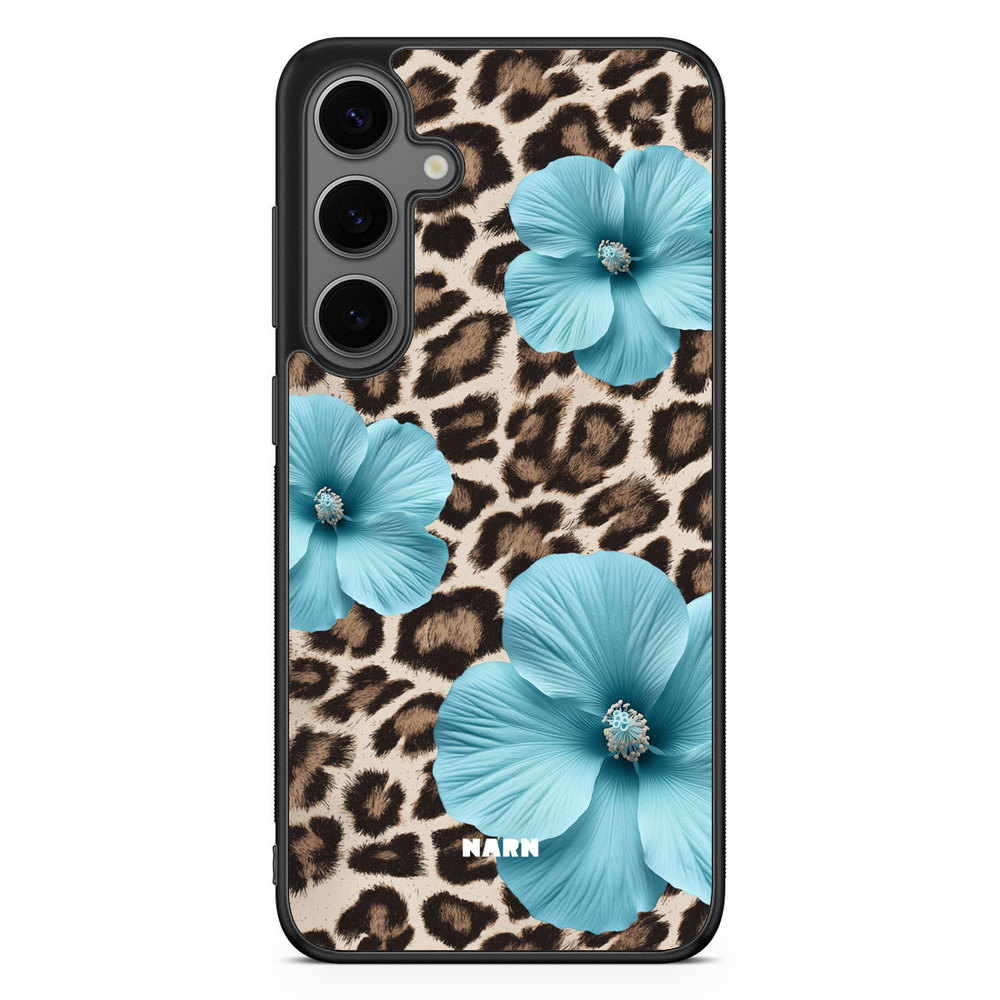 Samsung Galaxy S24 Plus Case - Hibiscus Era - Turquoise Leopard