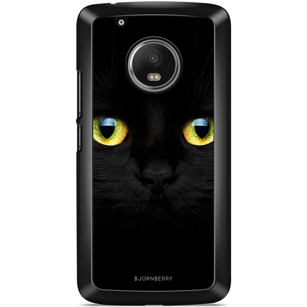 Moto G5 Plus Case - Black Cat Close Up