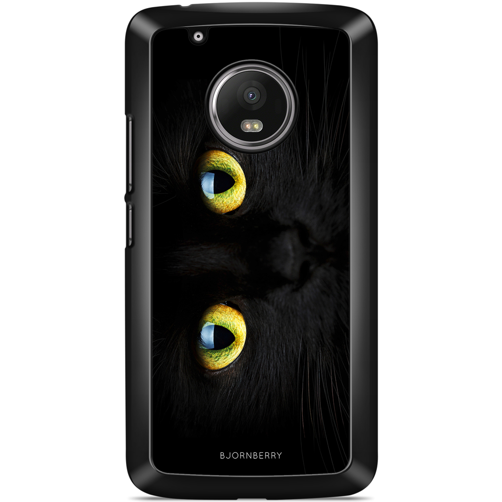 Moto G5 Plus Case - Black Cat Close Up