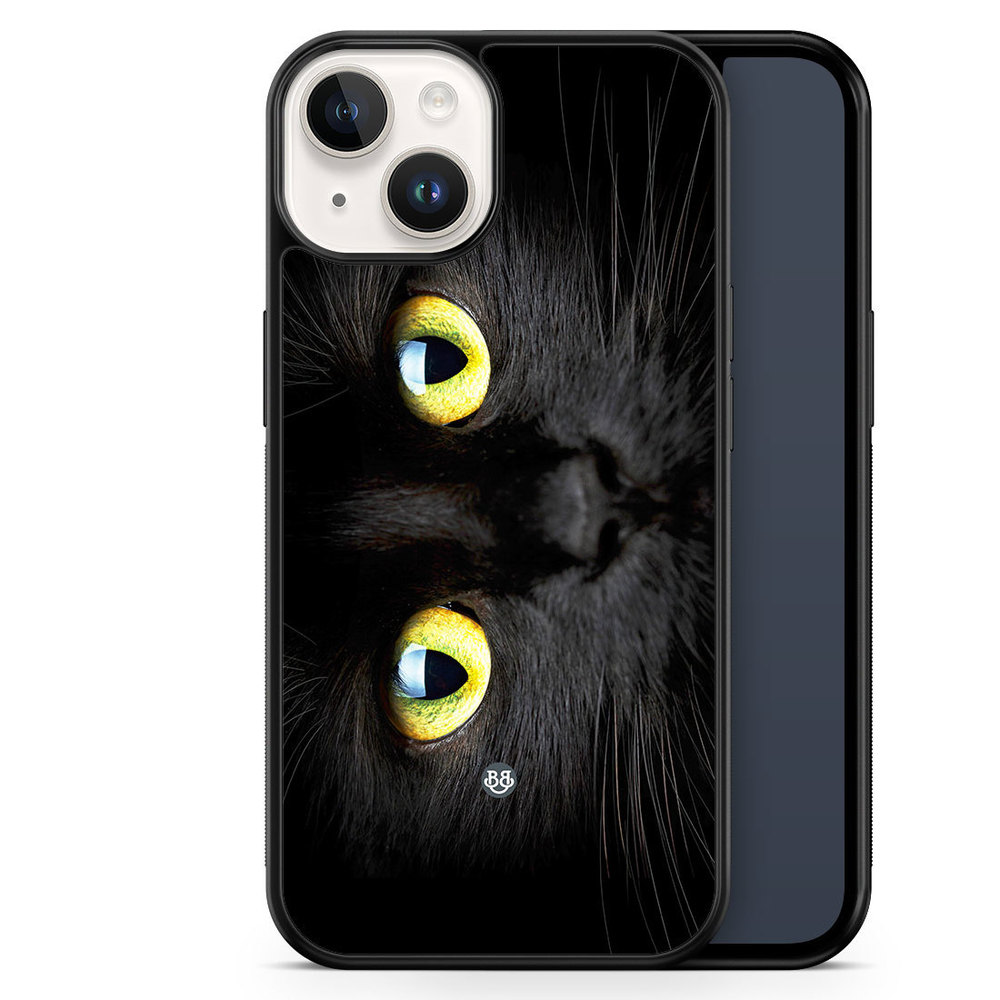iPhone 14 Case - Black Cat Close up