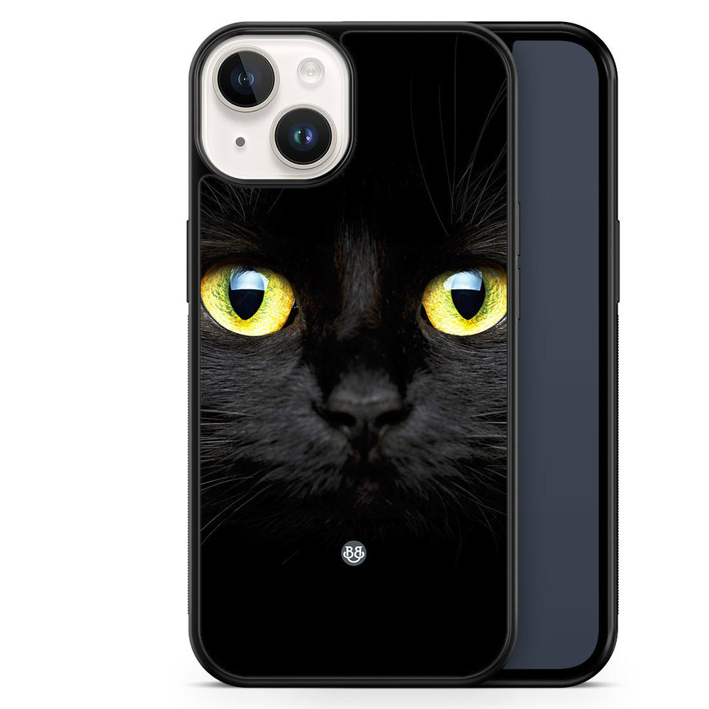 iPhone 14 Case - Black Cat Closeup