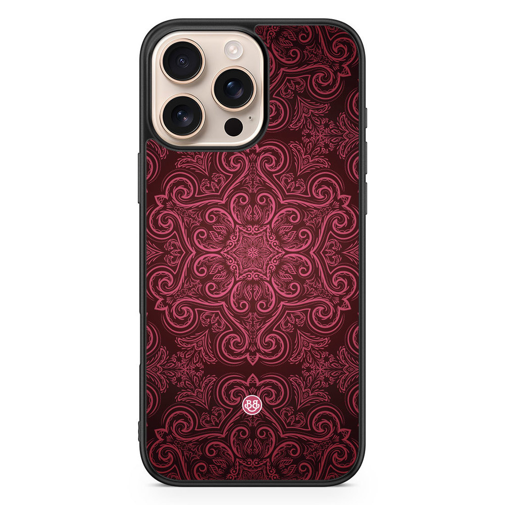iPhone 16 Pro Max Case - Red Retro Pattern