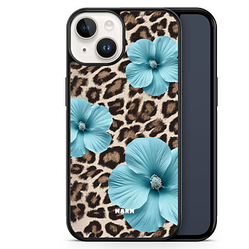 iPhone 14 Skal - Turquoise Leopard