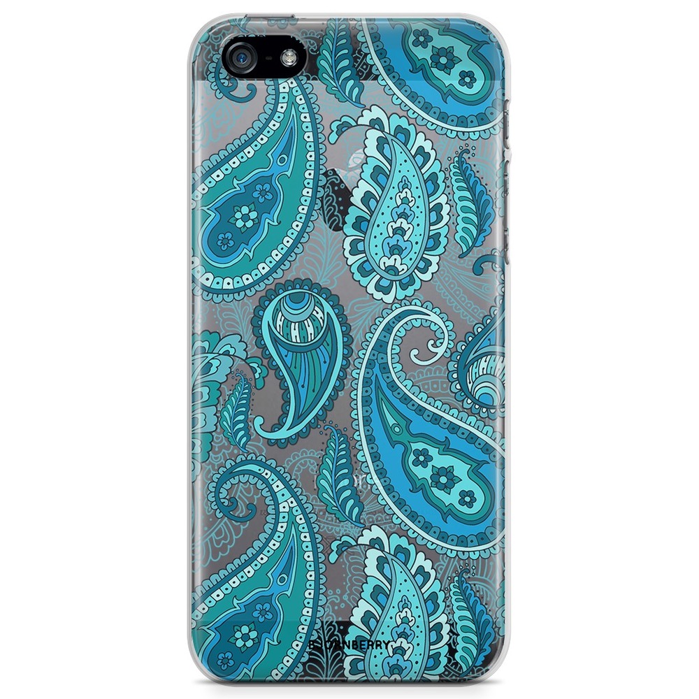 iPhone 5/5S/SE (2016) TPU Case - Blue Paisley