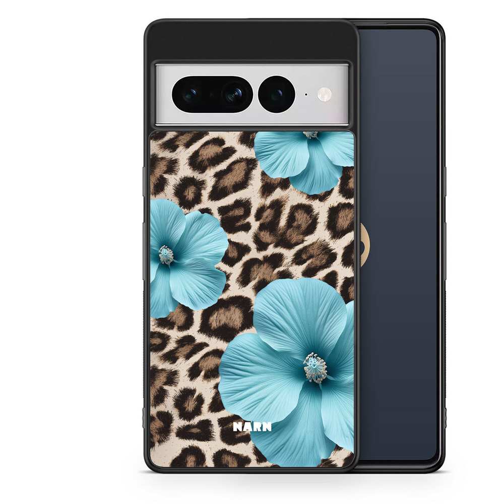 Google Pixel 7 Pro Case - Hibiscus Era - Turquoise Leopard