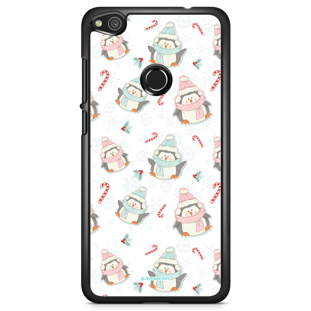 Huawei Honor 8 Lite Case - Christmas Penguins