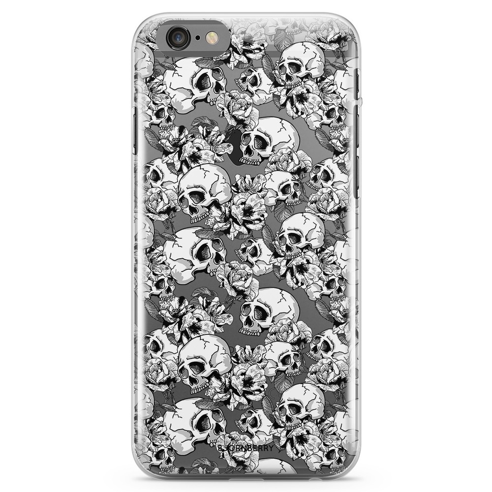 iPhone 6 Plus/6s Plus TPU Case - Skull & Roses