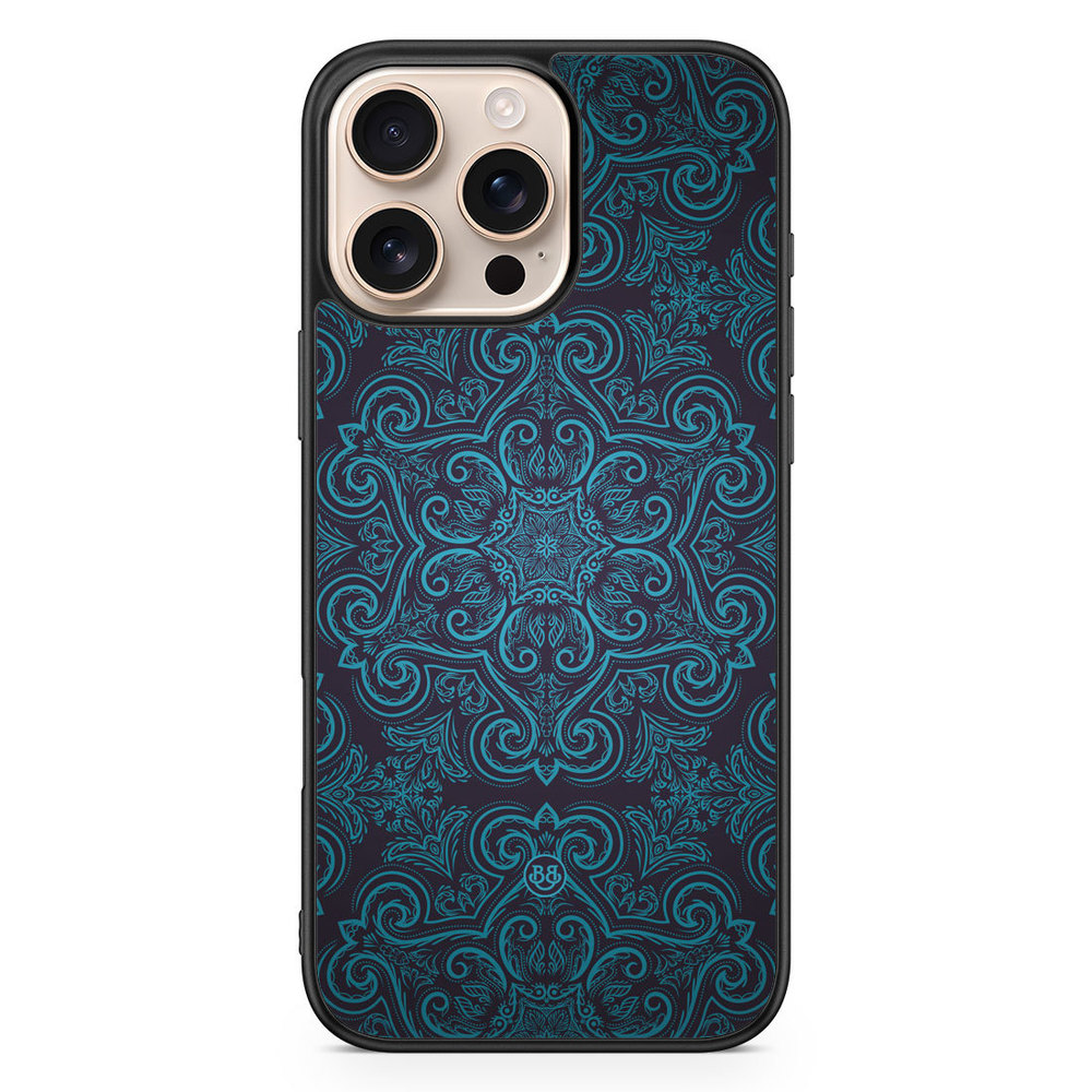 iPhone 16 Pro Max Case - Blue Retro Pattern