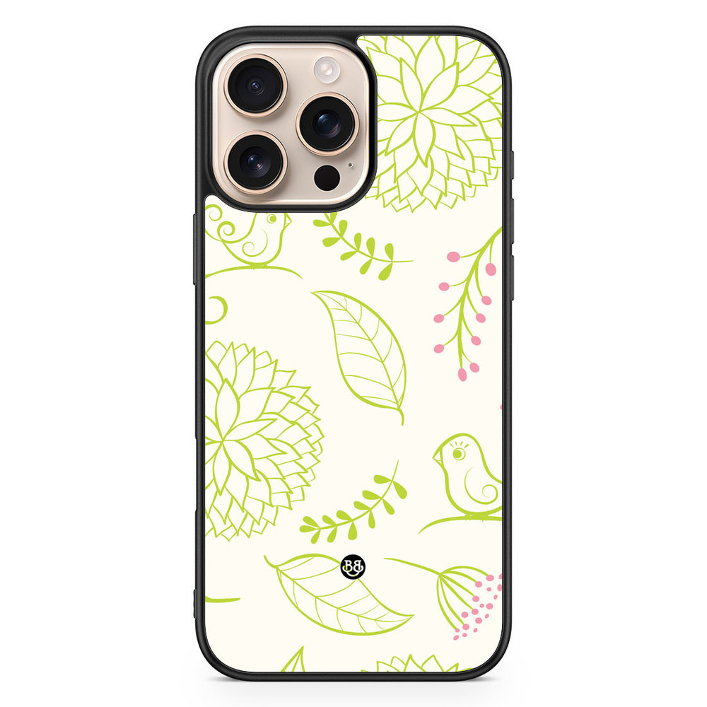 iPhone 16 Pro Max Case - Green Floral