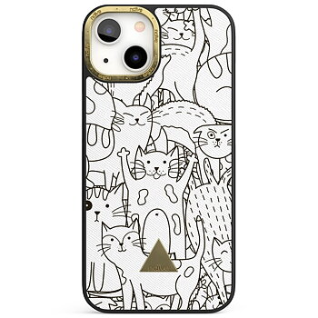 Naive iPhone 13 Skal - Cat Doodles