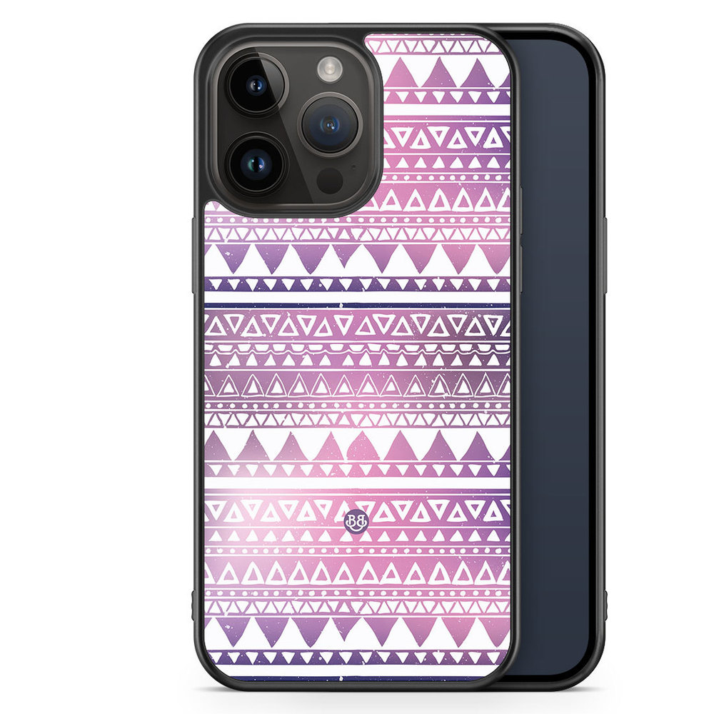 iPhone 14 Pro Max Case - Purple Aztec