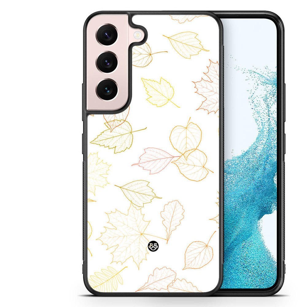 Samsung Galaxy S22 5G Case - Vit med Löv