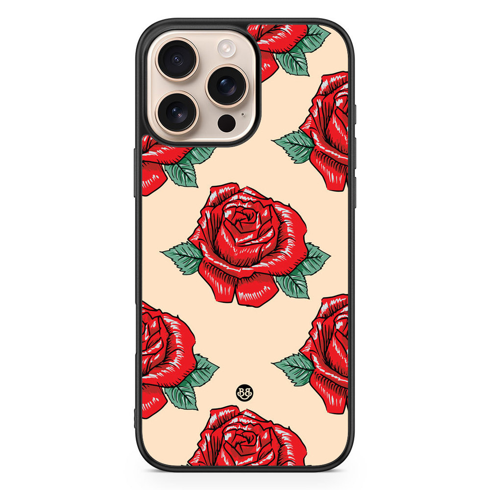 iPhone 16 Pro Max Case - Rose Pattern