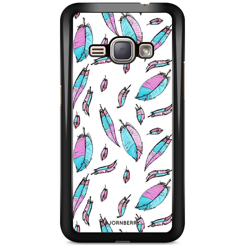Samsung Galaxy J1 (2016) Case - Pink/Blue Feathers