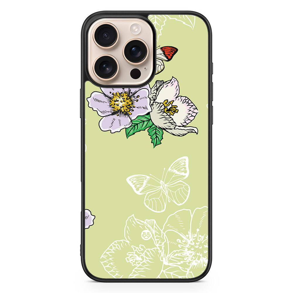 iPhone 16 Pro Max Case - Butterfly Flower