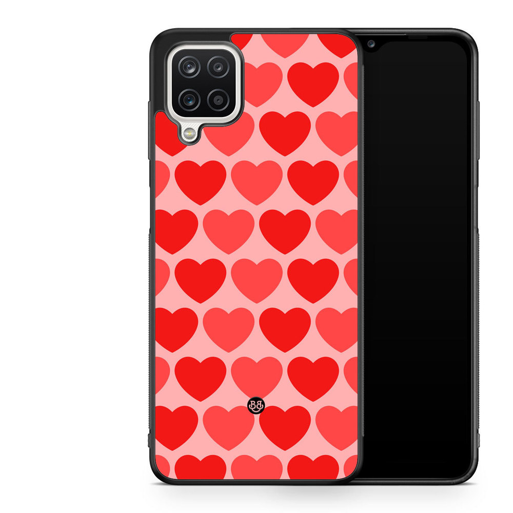 Samsung Galaxy A12 Case - Red Hearts