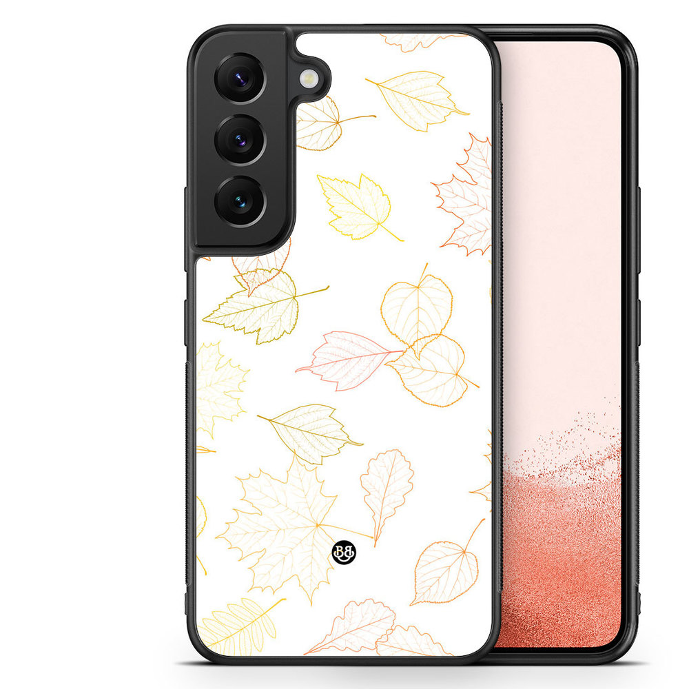 Samsung Galaxy S22 Plus 5G Case - Vit med Löv