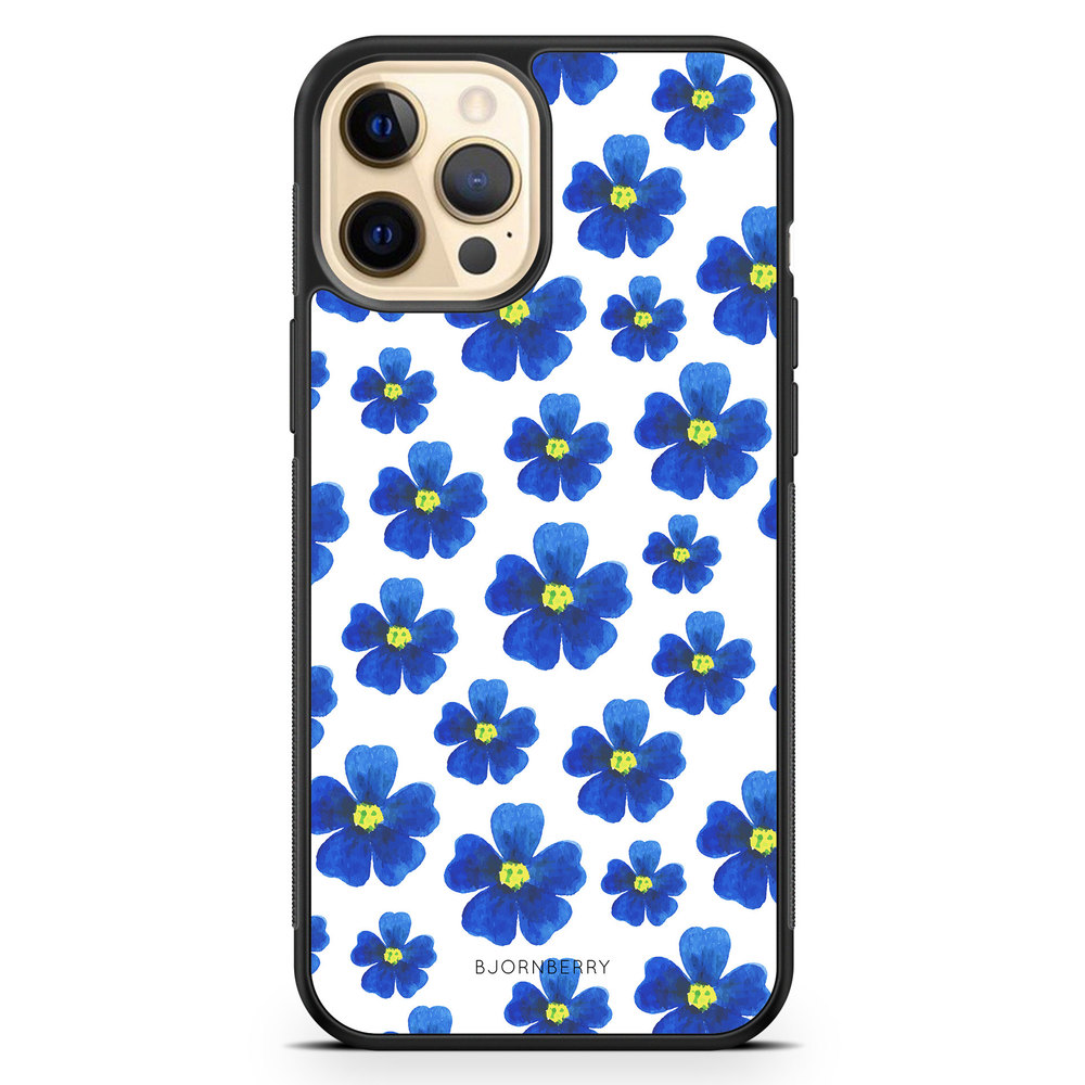 iPhone 12 Pro Max Case - Blue Flowers