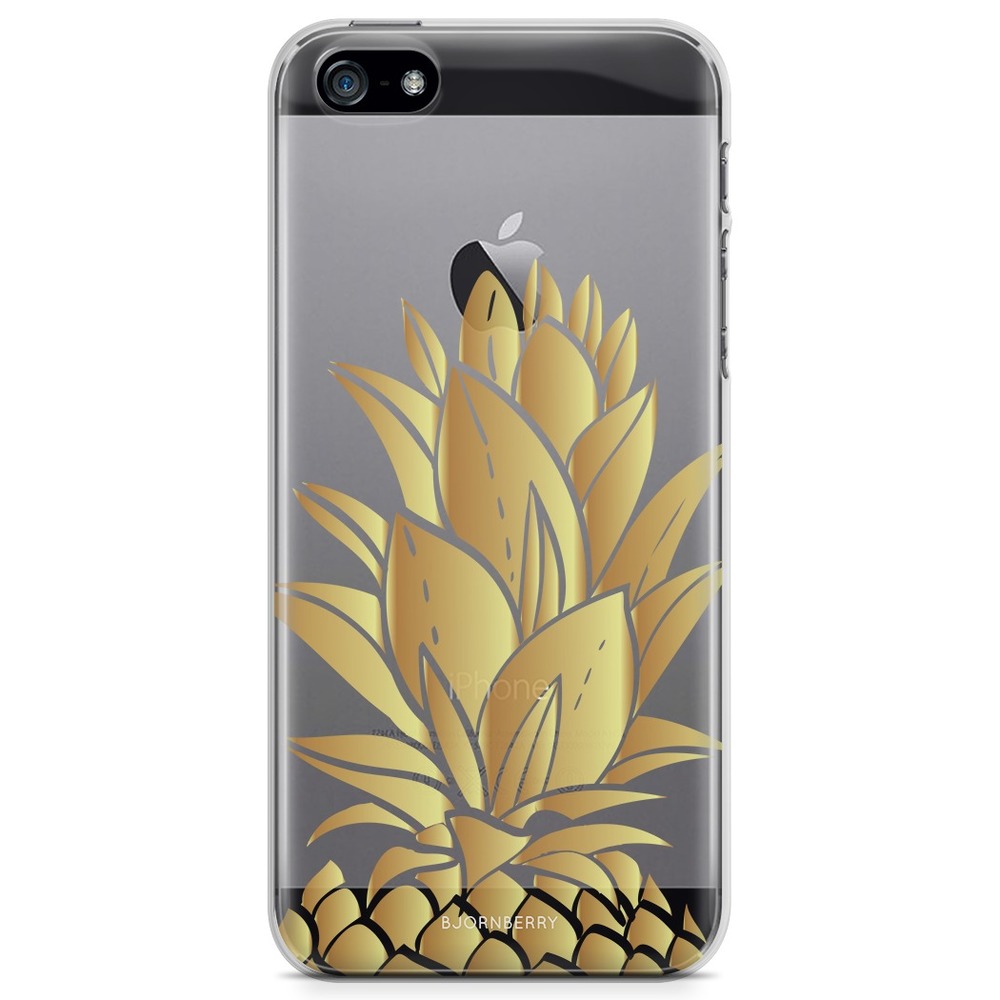 iPhone 5/5S/SE (2016) TPU Case - Gold Pineapple