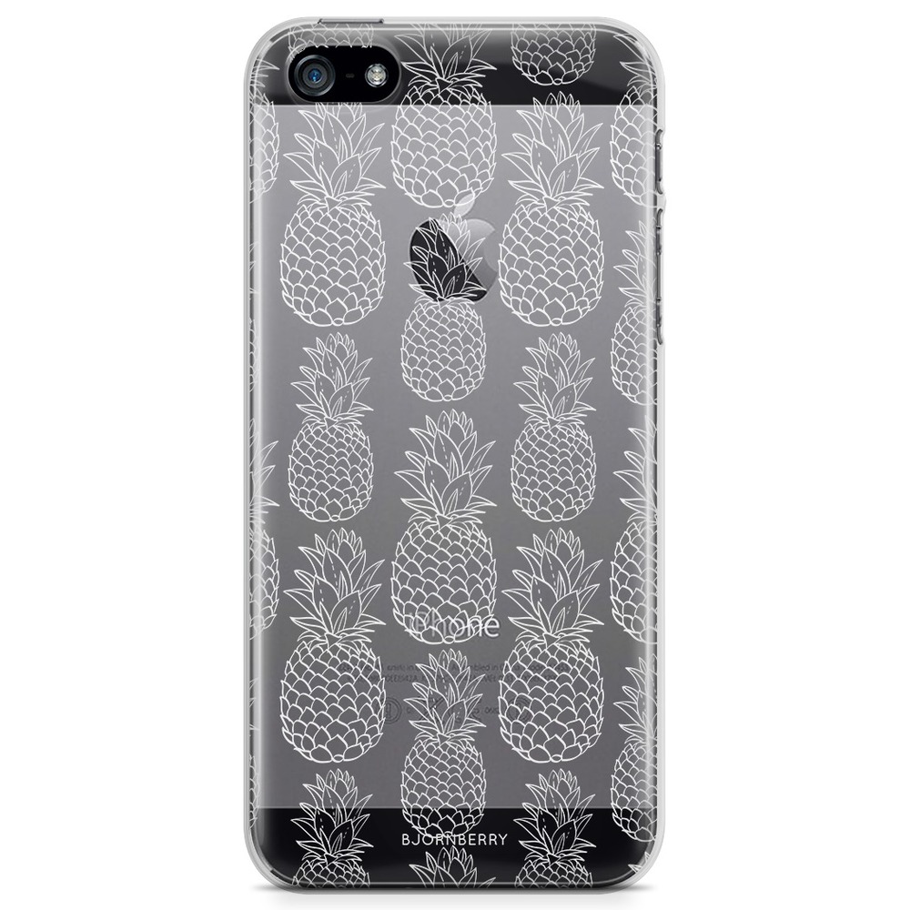 iPhone 5/5S/SE (2016) TPU Case - White Pineapples