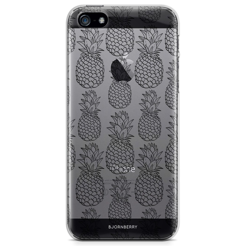 iPhone 5/5S/SE (2016) TPU Case - Black Pineapple