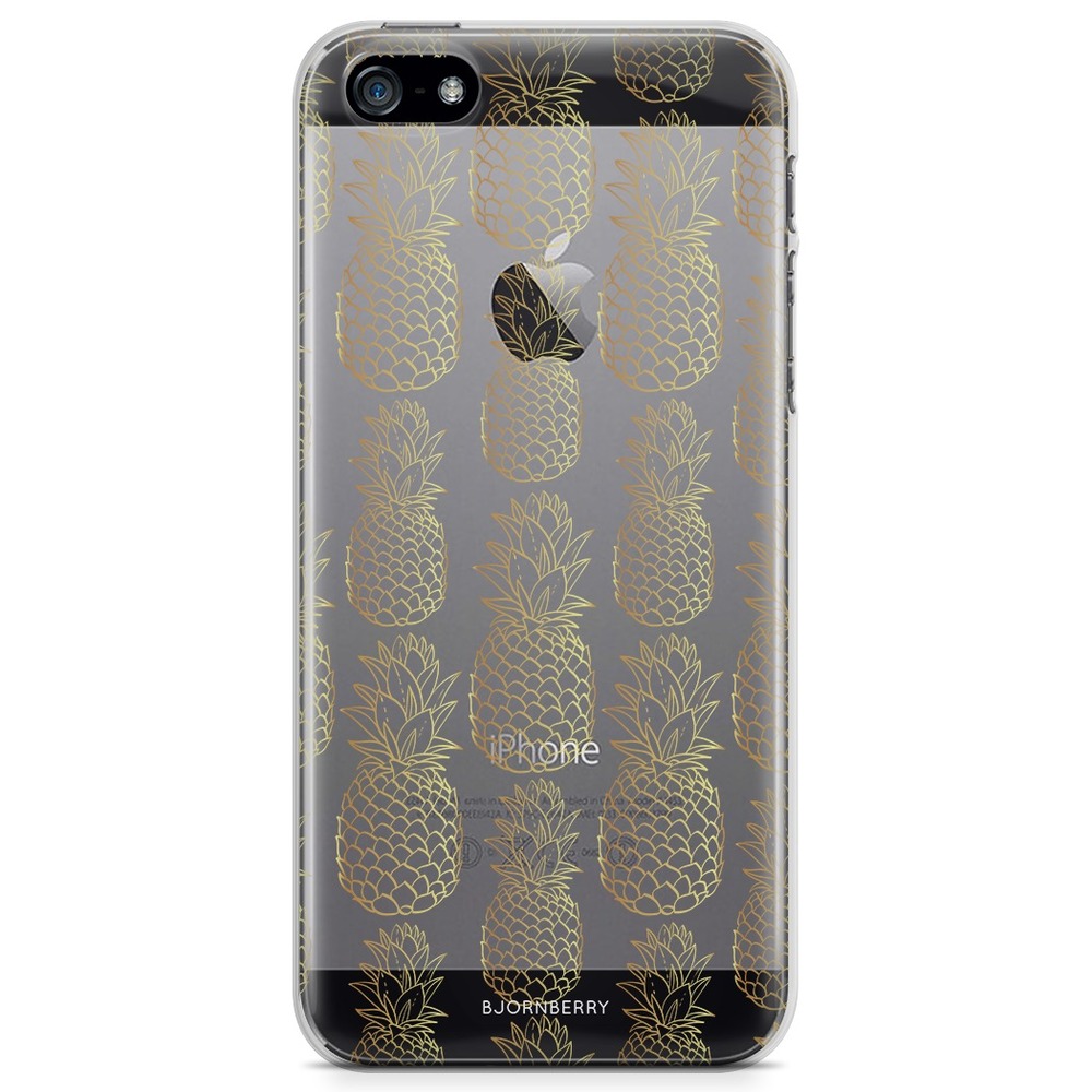 iPhone 5/5S/SE (2016) TPU Case - Gold Pineapples