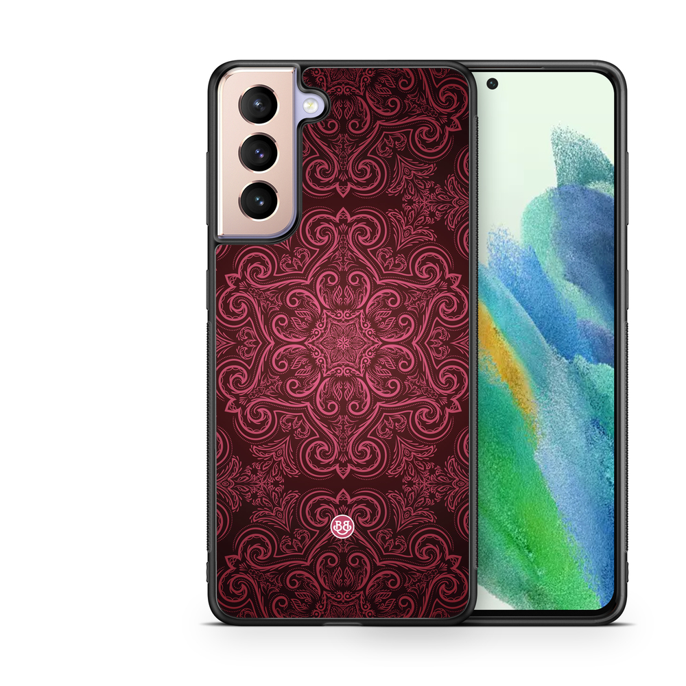 Samsung Galaxy S21 FE 5G Case - Red Retro Pattern