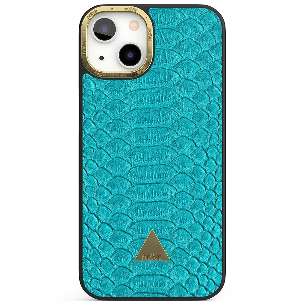Naive iPhone 13 Case - Turquoise Snake