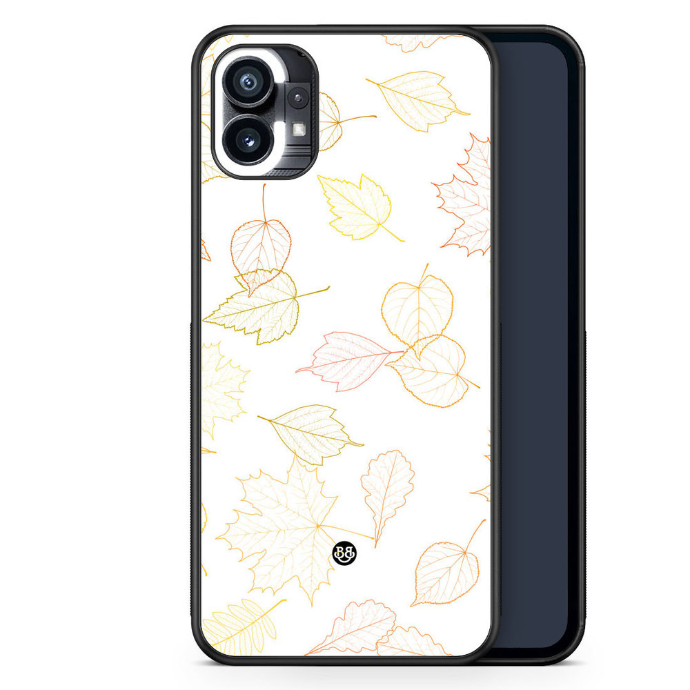 Nothing Phone (1) Case - Vit med Löv