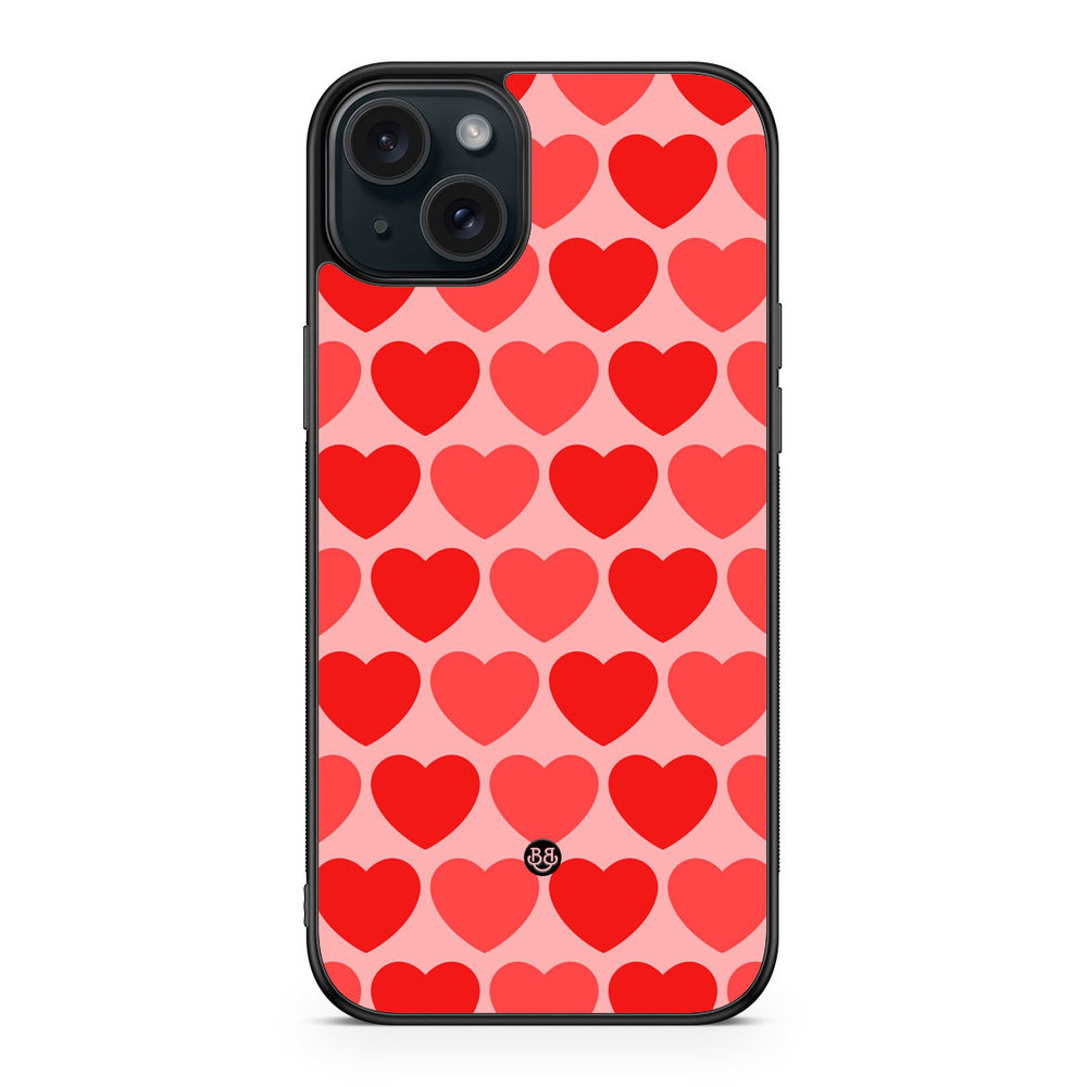 iPhone 15 Plus Case - Red Hearts