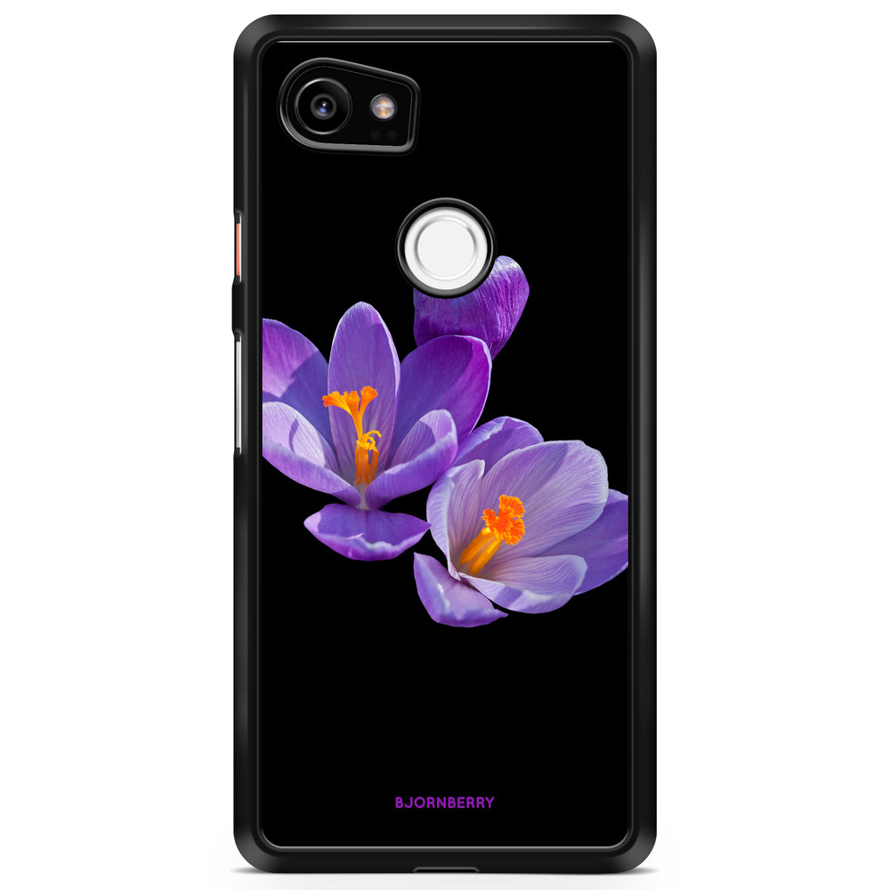 Google Pixel 2 XL Case - Purple Flowers