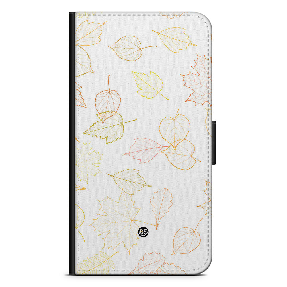 Sony Xperia 1 IV Wallet Case - Vit med Löv