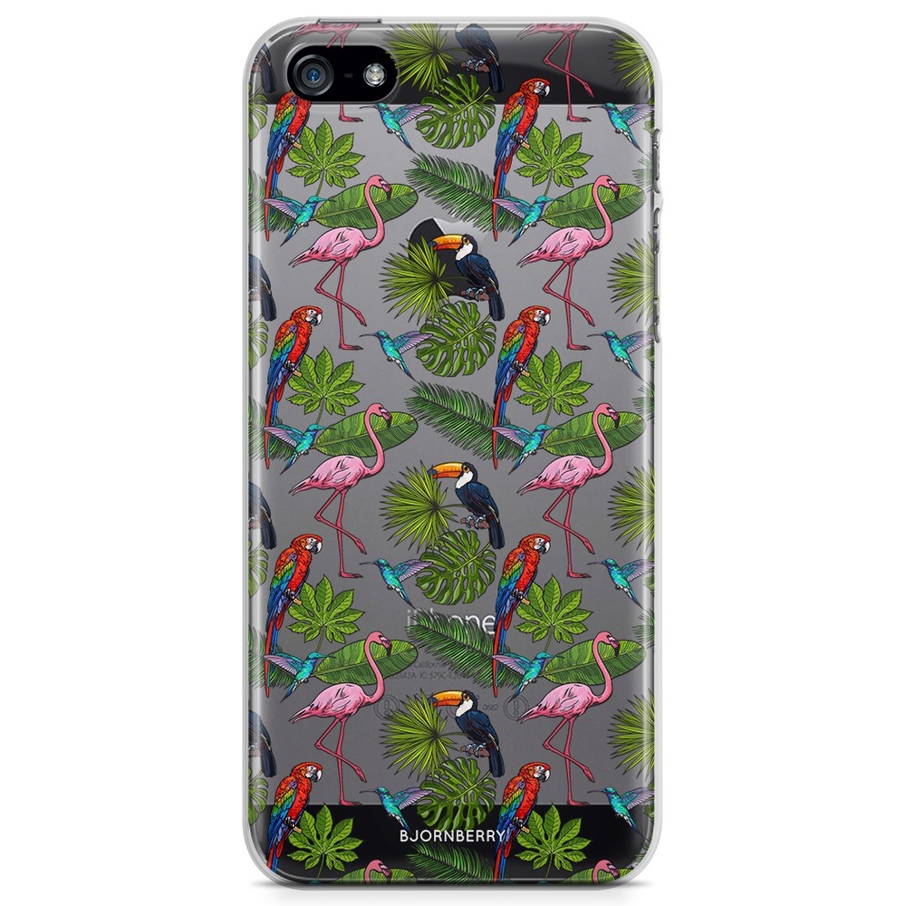 iPhone 5/5S/SE (2016) TPU Case - Tropical Pattern