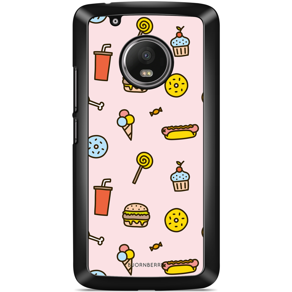 Moto G5 Plus Case - Junk Food Pattern