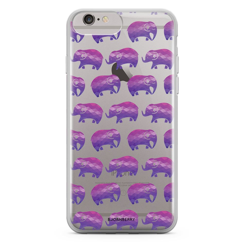 iPhone 6 Plus/6s Plus Fashion Case - Purple Elephant