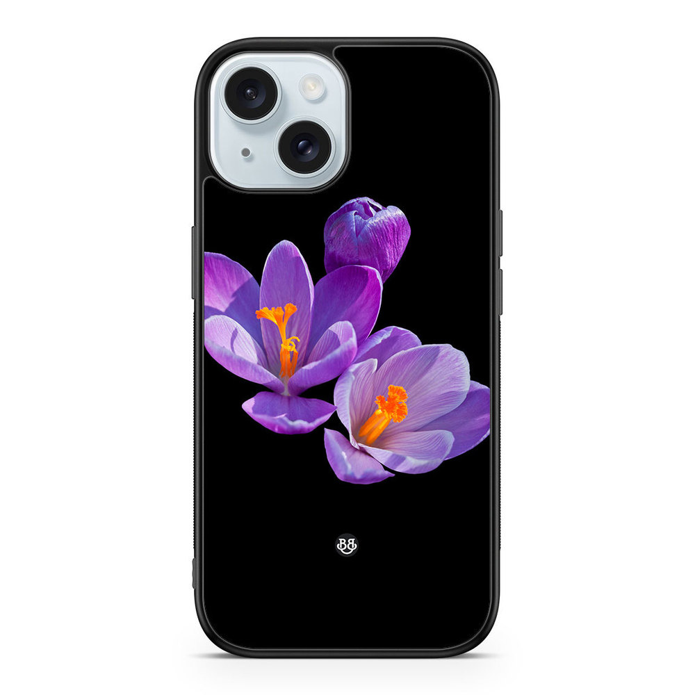 iPhone 15 Case - Purple Flowers