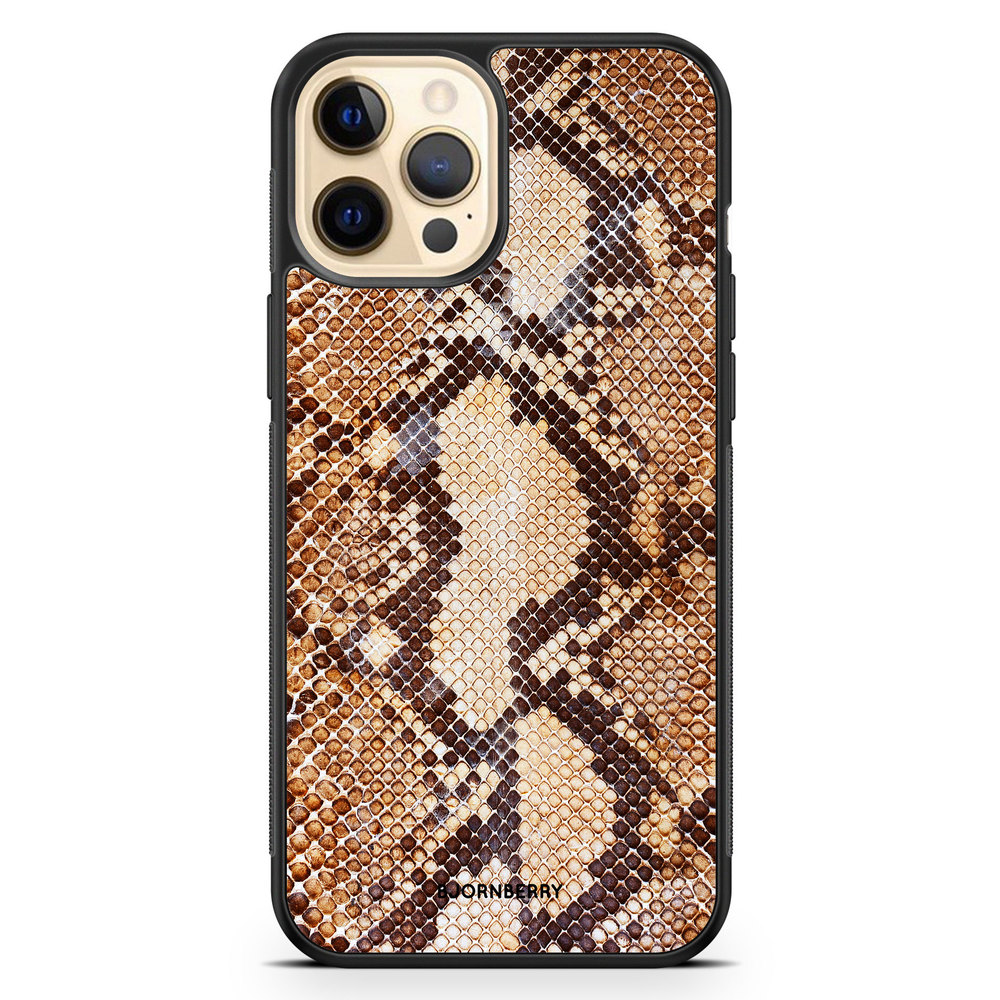 iPhone 12 Pro Max Case - Snakeskin Brown
