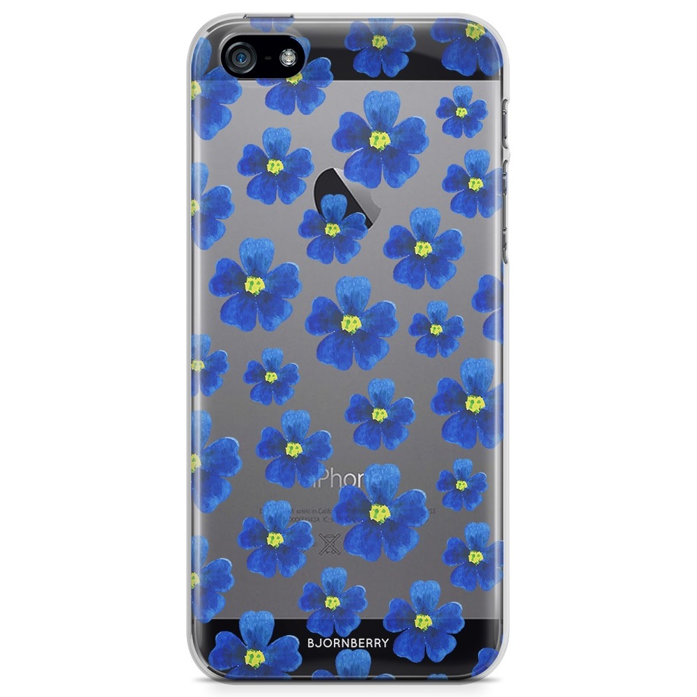 iPhone 5/5S/SE (2016) TPU Case - Blue Flowers