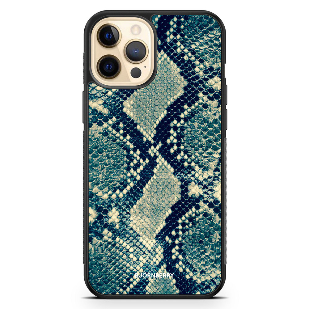 iPhone 12 Pro Max Case - Blue Snakeskin